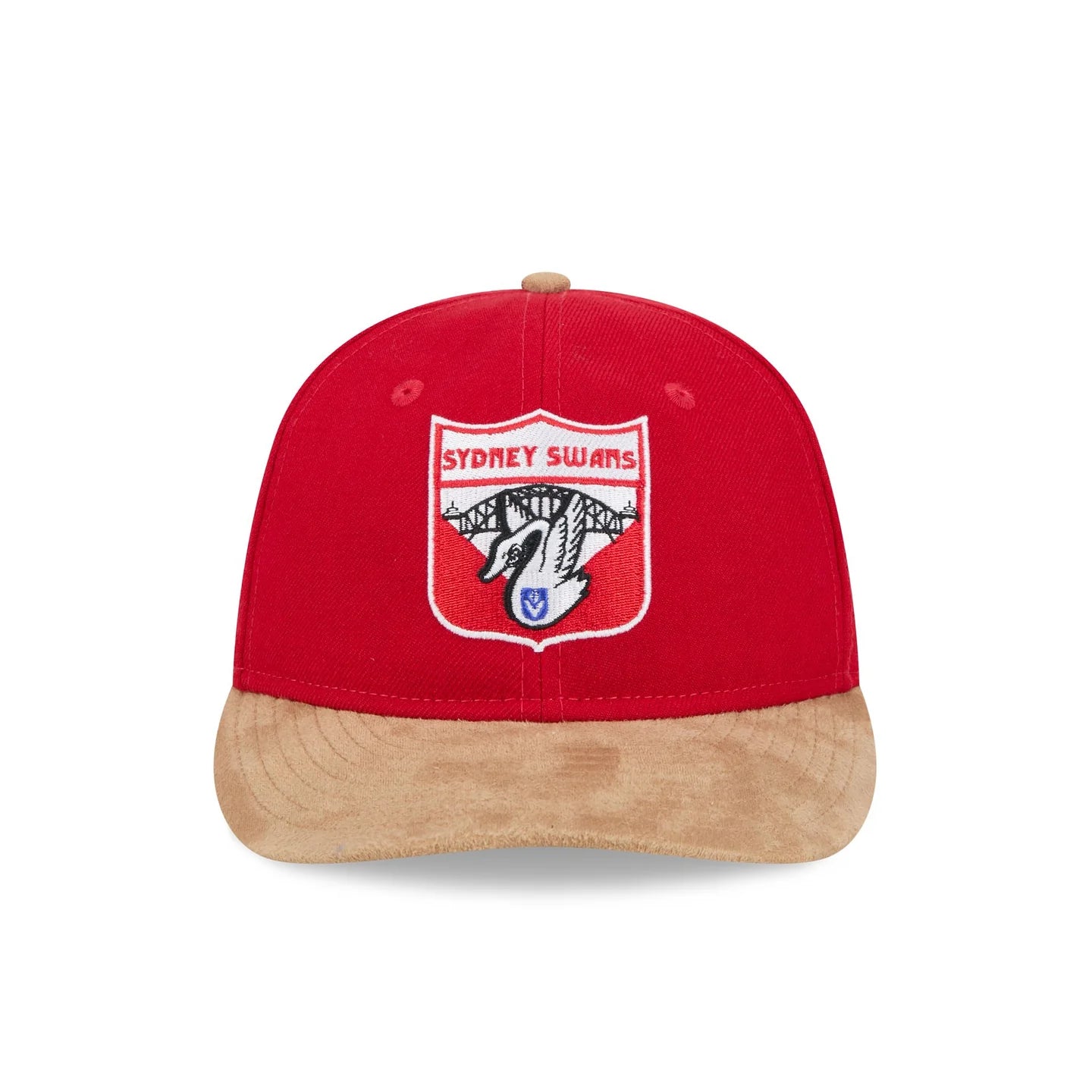 Sydney Swans Hat - AFL 2025 Retro Contrast Suede 9Fifity Strapback Cap - New Era